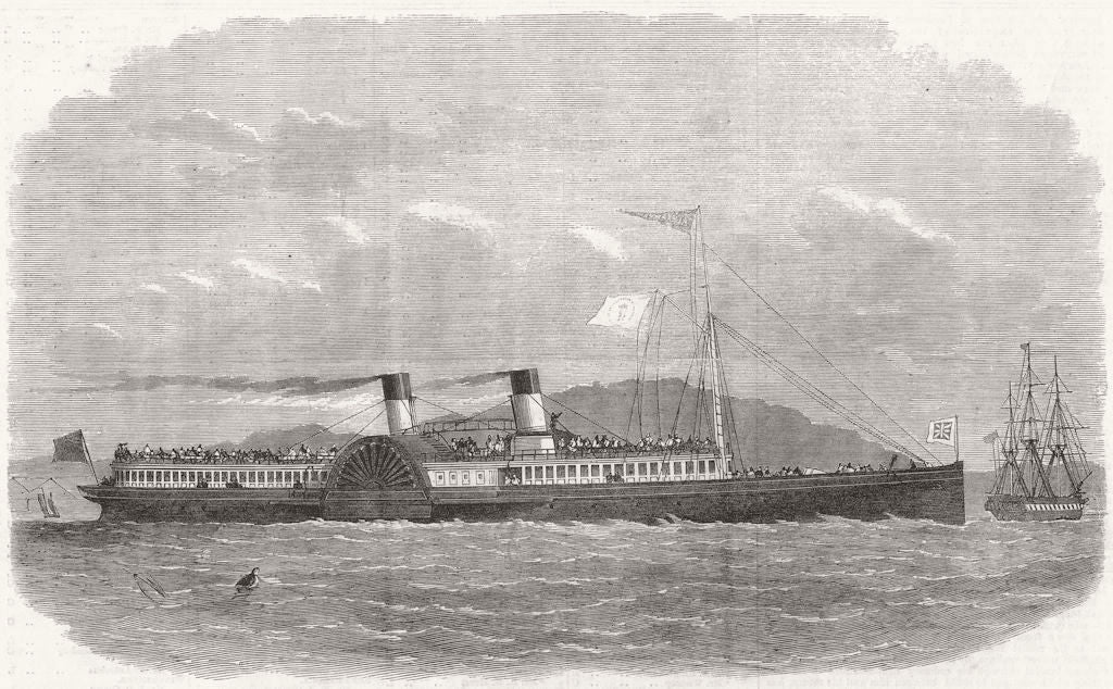 SHIP. Saloon steam-packet Co's ship Alexandra, passenger traffic Thames 1865